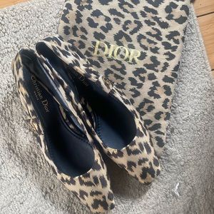 Dior Mizza Slingback Leopard Flat size 39